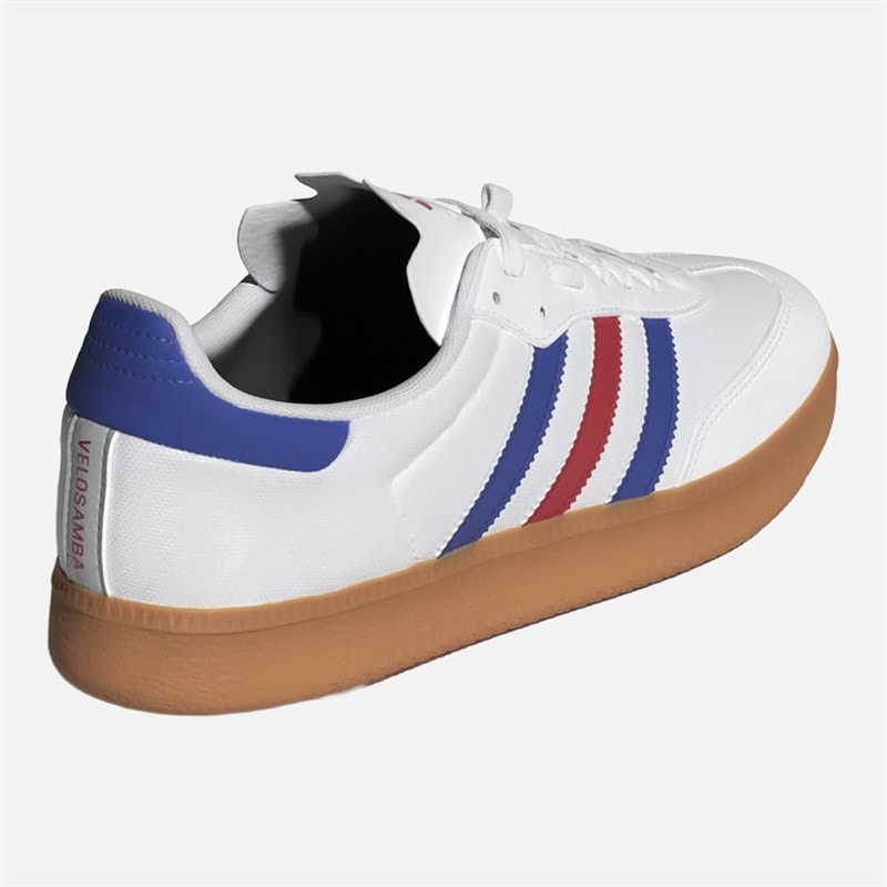 adidas Womens Velosamba Made With Nature 2 Cycling Shoes Cloud White/Lucid Blue/Better Scarlet - Image 3