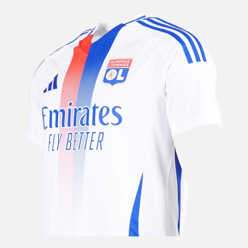 adidas Mens OL Olympique Lyon 24/25 Home Jersey White - Image 4