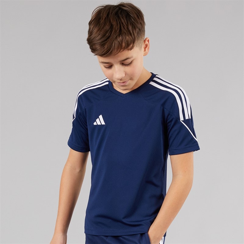 adidas Junior Tiro 23 League T-Shirt Team Navy Blue/White