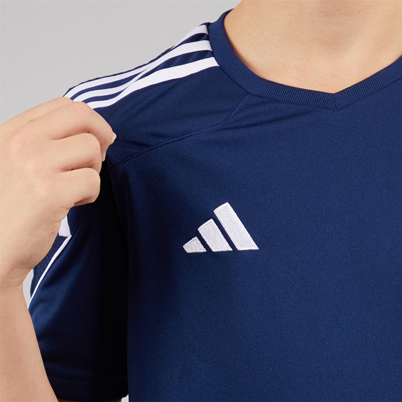 adidas Junior Tiro 23 League T-Shirt Team Navy Blue/White - Image 3