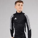 adidas Kids Tiro 24 1/4 Zip Training Top Black/White
