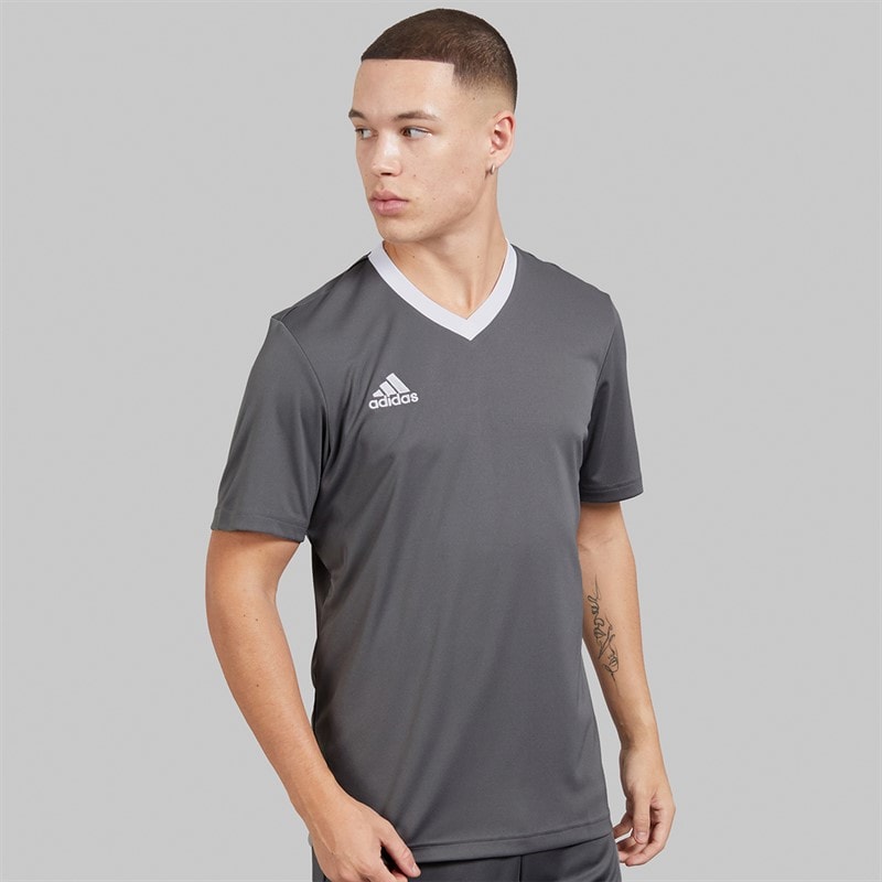adidas Mens Entrada 22 T-Shirt Team Grey Four