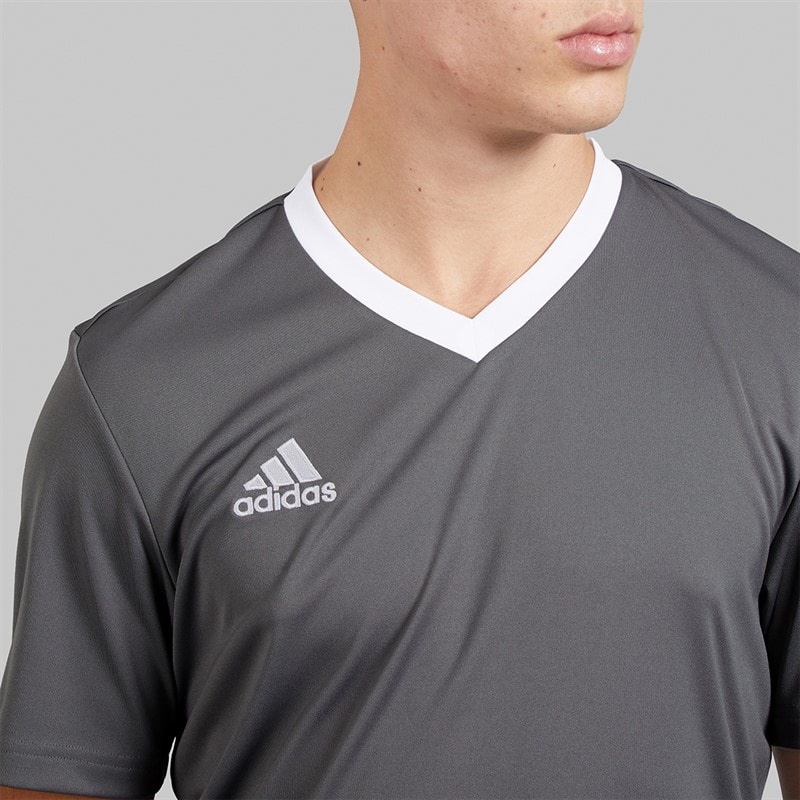 adidas Mens Entrada 22 T-Shirt Team Grey Four - Image 3