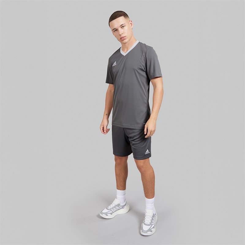 adidas Mens Entrada 22 T-Shirt Team Grey Four - Image 4