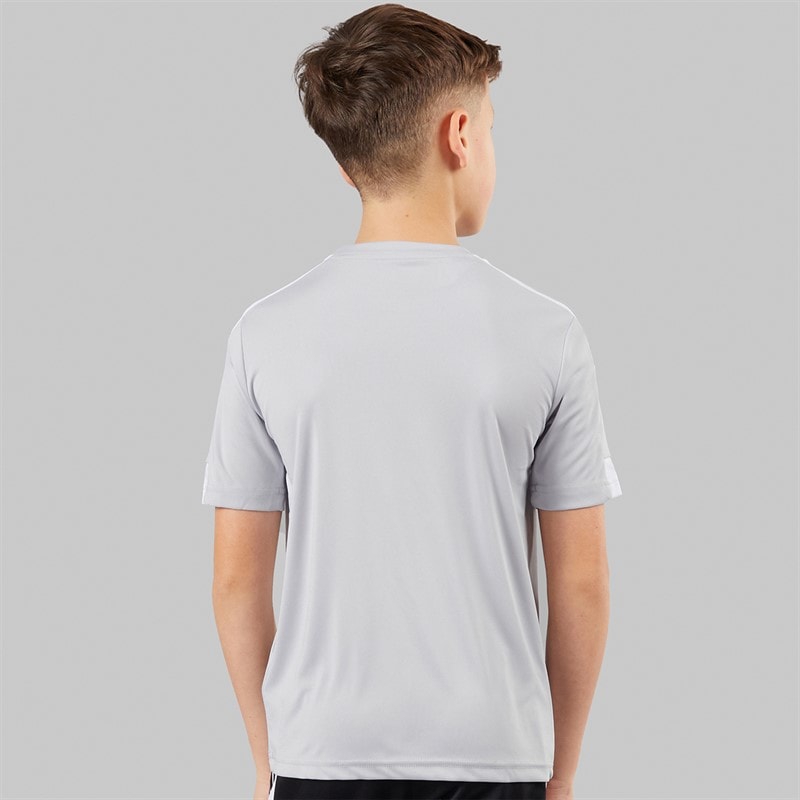 adidas Kids Squadra 21 T-Shirt Team Light Grey/White - Image 2
