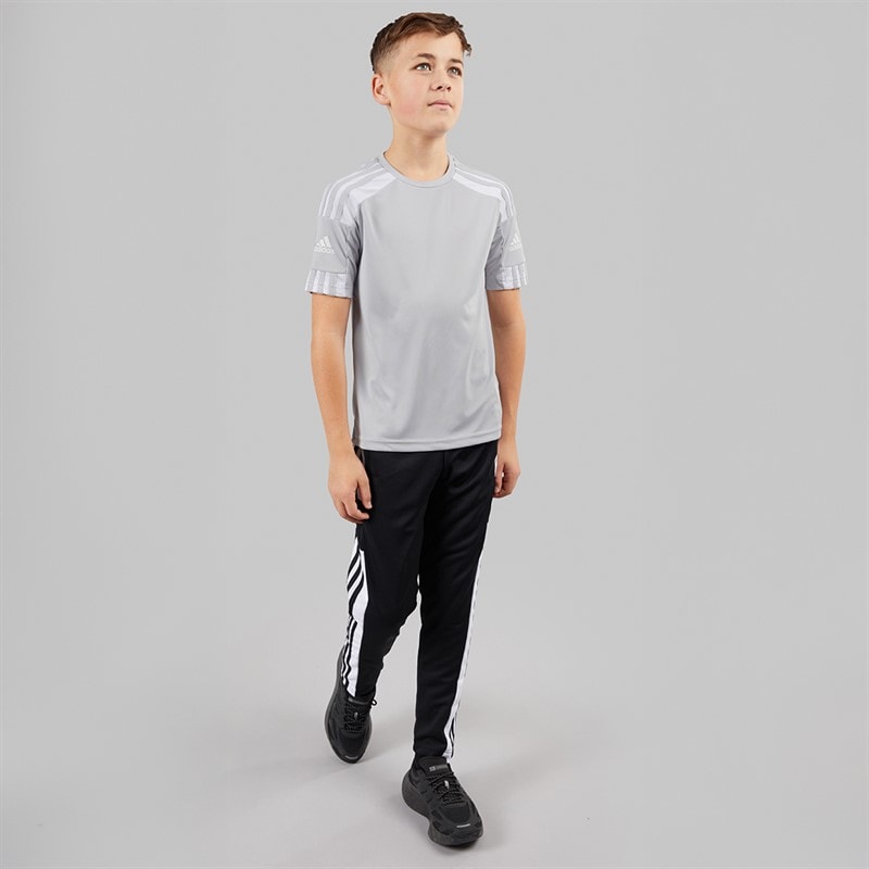 adidas Kids Squadra 21 T-Shirt Team Light Grey/White - Image 4