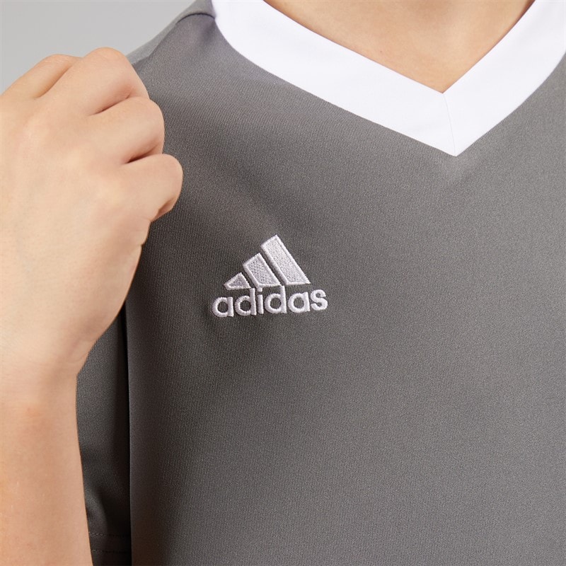 adidas Junior Entrada 22 T-Shirt Team Grey Four - Image 3