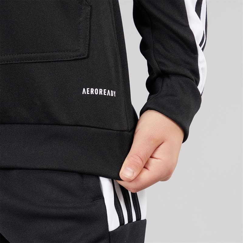 adidas Junior Squadra Track 21 Hoodie Black/White - Image 5