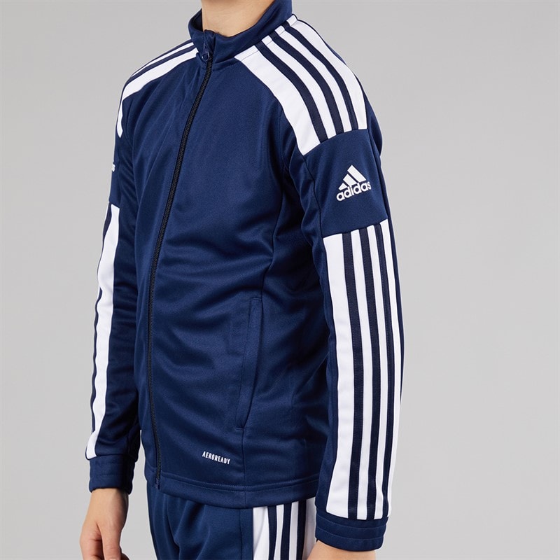 adidas Kids Squadra 21 Track Jacket Blue/White - Image 3
