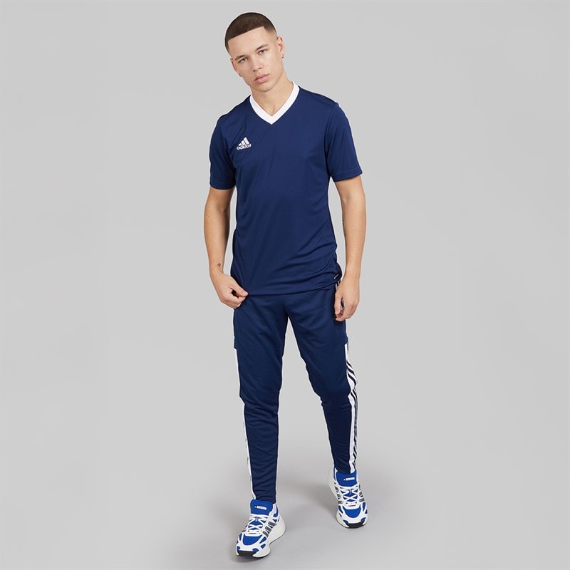 adidas Mens Entrada 22 T-Shirt Team Navy Blue - Image 4