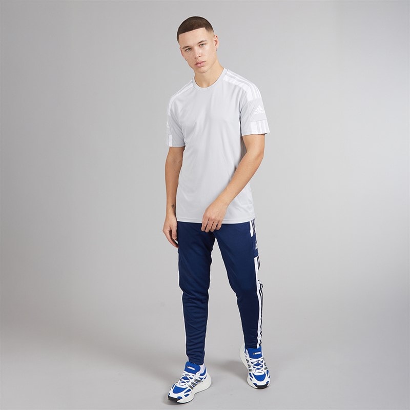 adidas Mens Squadra 21 T-Shirt Team Light Grey/White - Image 4