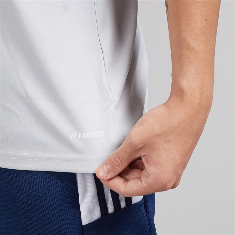 adidas Mens Squadra 21 T-Shirt Team Light Grey/White - Image 5