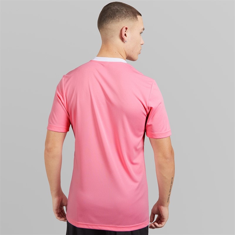 adidas Mens Entrada 22 T-Shirt Semi Pink Glow - Image 2