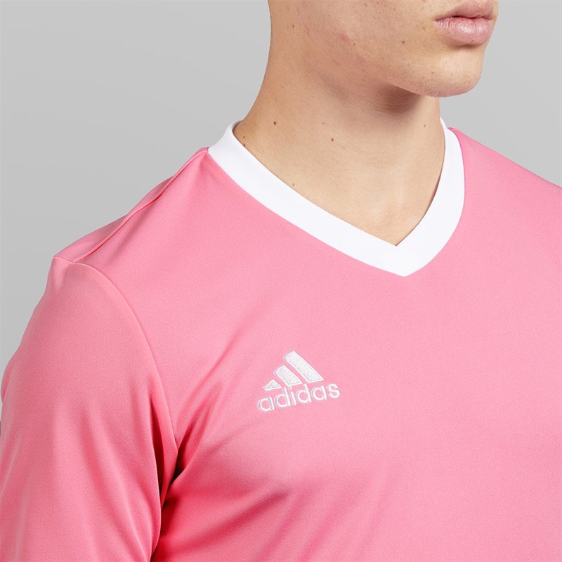 adidas Mens Entrada 22 T-Shirt Semi Pink Glow - Image 3