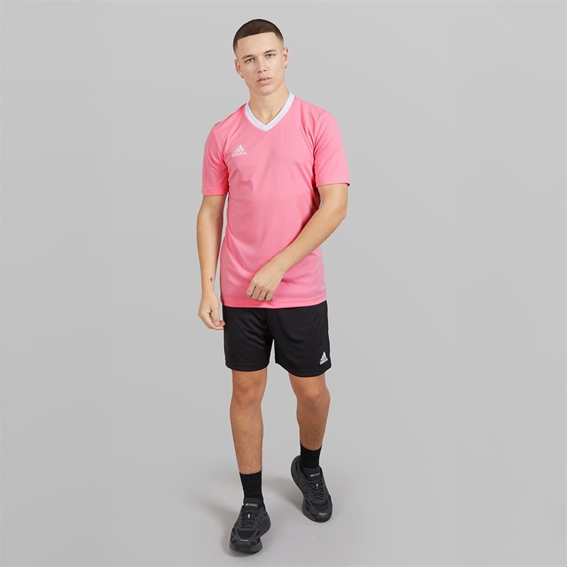 adidas Mens Entrada 22 T-Shirt Semi Pink Glow - Image 4