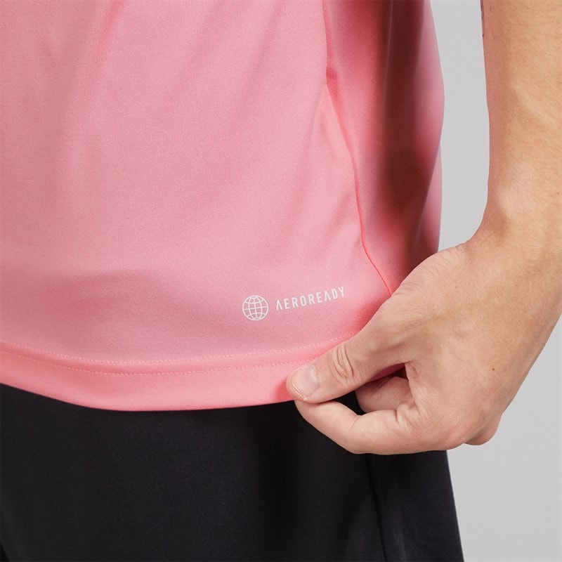 adidas Mens Entrada 22 T-Shirt Semi Pink Glow - Image 5