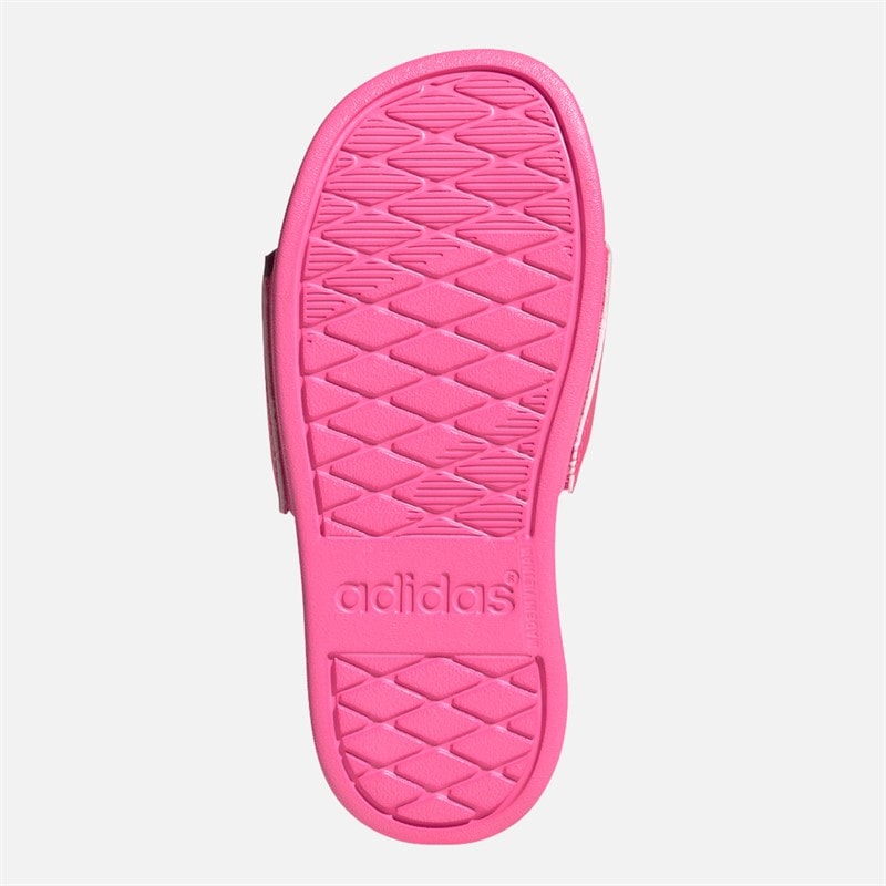 adidas Junior Adilette Comfort Messi Sliders Cloud White/Core Black/Silver Metallic - Image 2