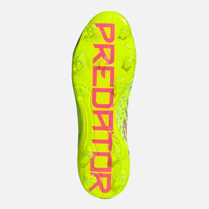 adidas Mens Predator Pro FG Firm Ground Football Boots Lucid Lemon/Blue Fusion/Lucid Pink - Image 2