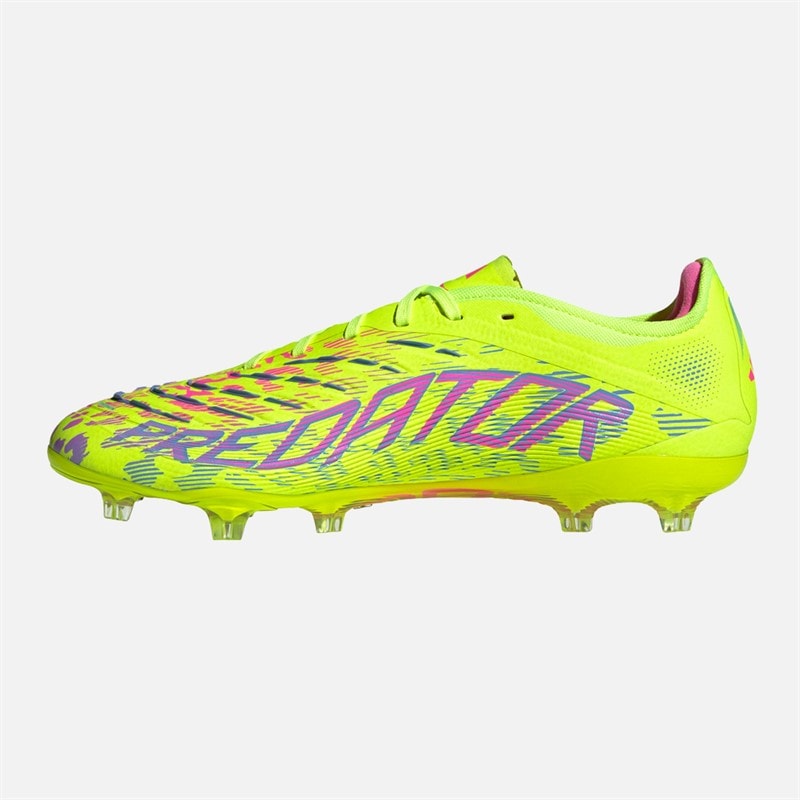 adidas Mens Predator Pro FG Firm Ground Football Boots Lucid Lemon/Blue Fusion/Lucid Pink - Image 5