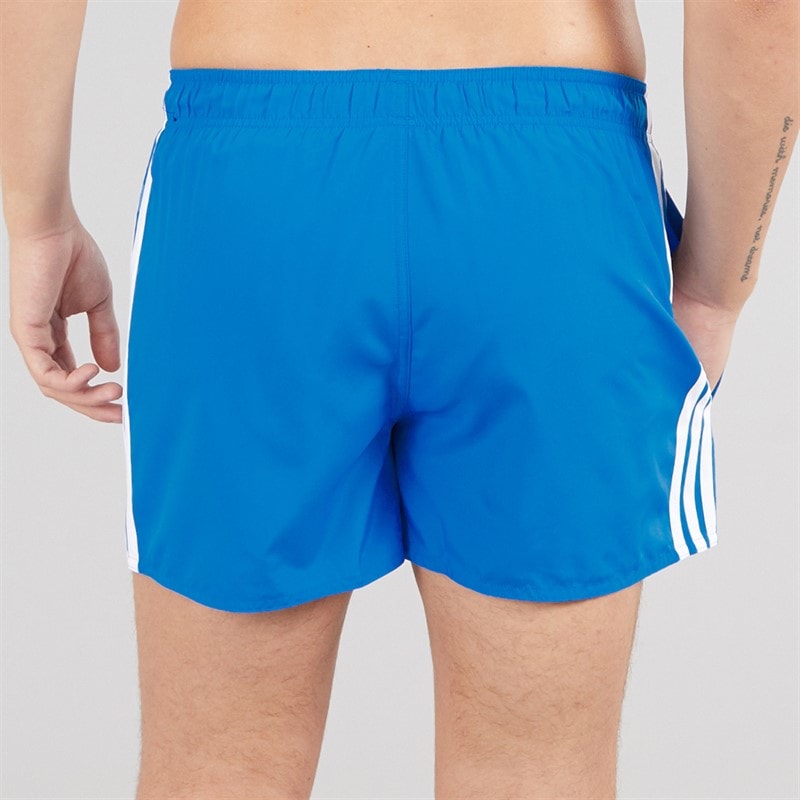 adidas Mens 3-Stripes Three Inch Swim Shorts Royal/White - Image 2