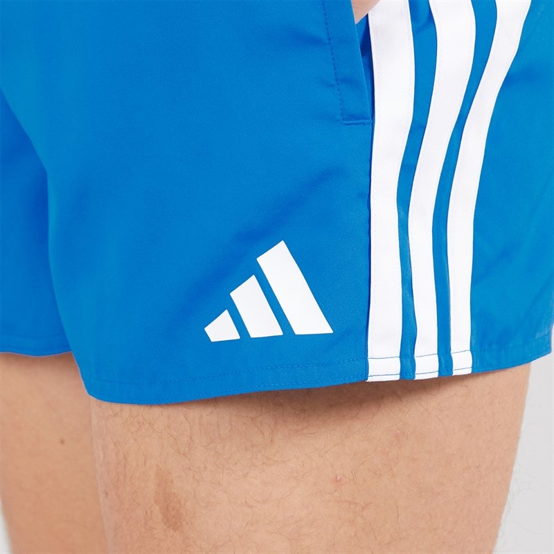 adidas Mens 3-Stripes Three Inch Swim Shorts Royal/White - Image 3