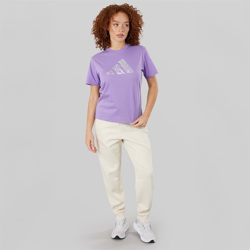adidas Womens All Szn 3-Stripes Cuffed Joggers Ecru Tint Mel - Image 4