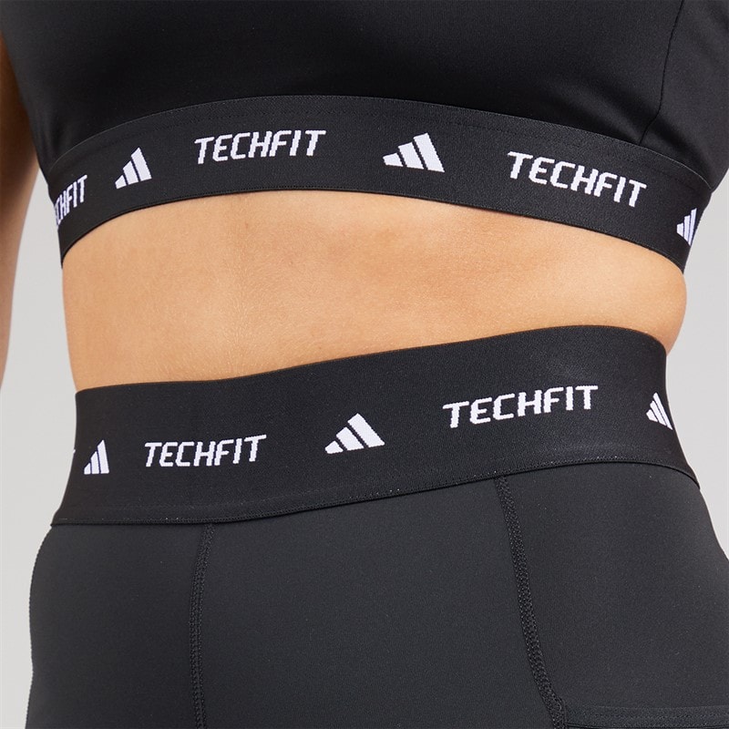 adidas Womens Techfit COLD.RDY Leggings Black - Image 3