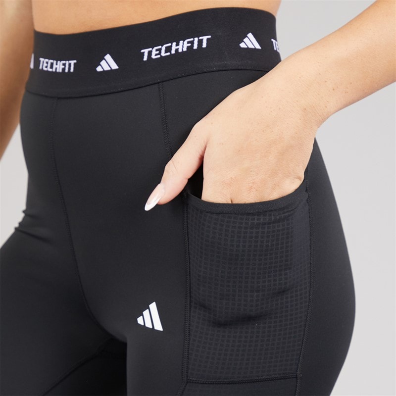 adidas Womens Techfit COLD.RDY Leggings Black - Image 5