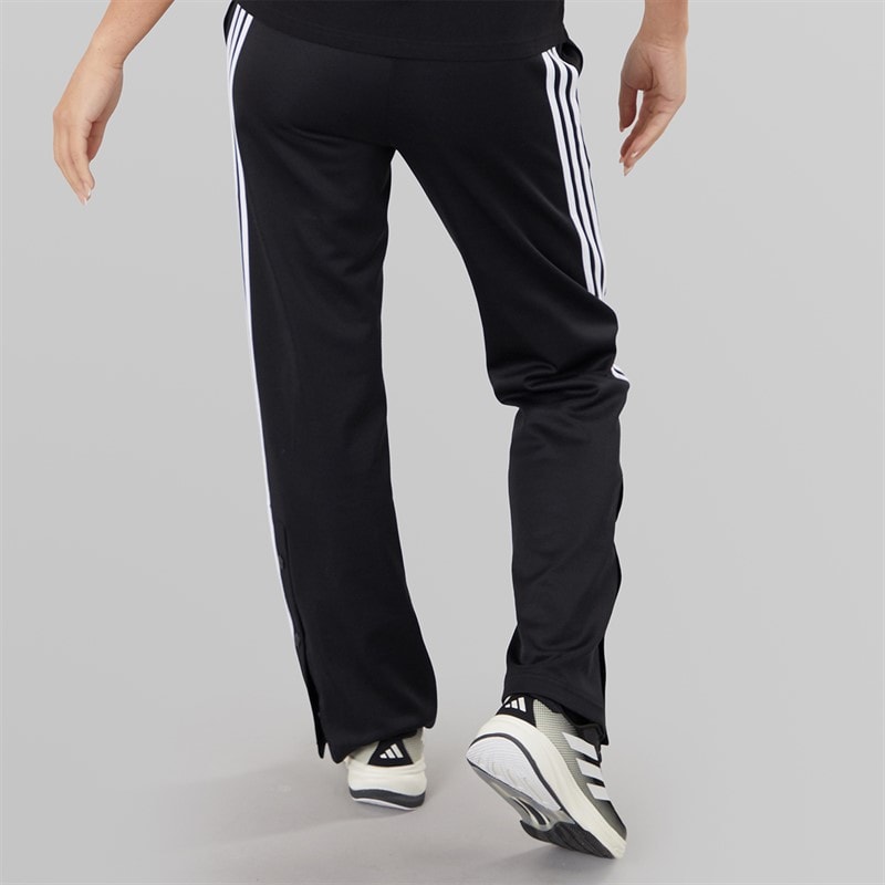 adidas Womens Iconic Wrapping 3-Stripes Snap Track Pants Black/White - Image 2