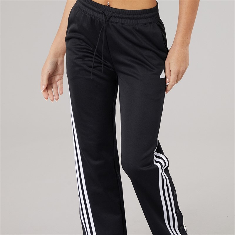 adidas Womens Iconic Wrapping 3-Stripes Snap Track Pants Black/White - Image 3