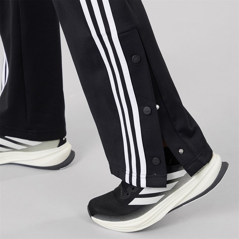 adidas Womens Iconic Wrapping 3-Stripes Snap Track Pants Black/White - Image 5