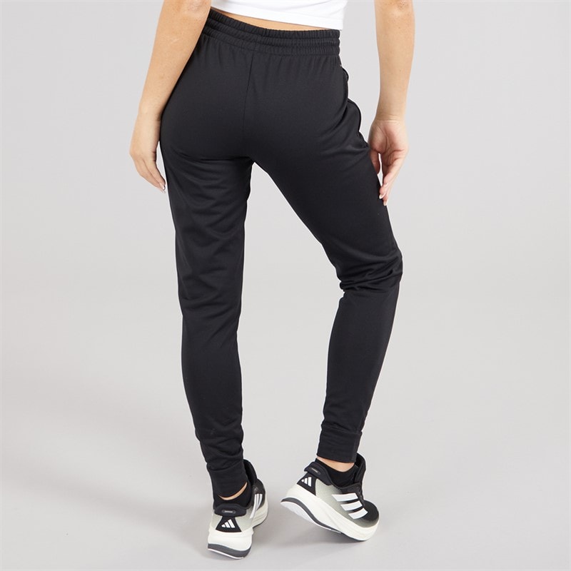 adidas Womens AEROREADY Game And Go Regular Tapered Fleece Joggers Black/White - Image 2