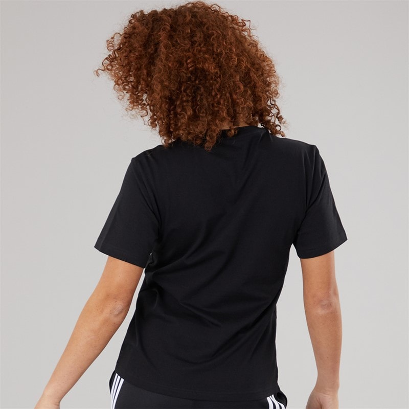 adidas Womens Lounge Mini Graphic T-Shirt Black - Image 2
