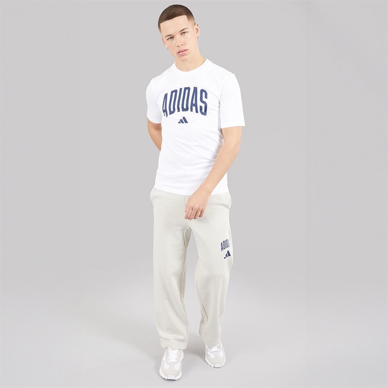 adidas Mens Collegiate Lineage Graphic T-Shirt White - Image 4