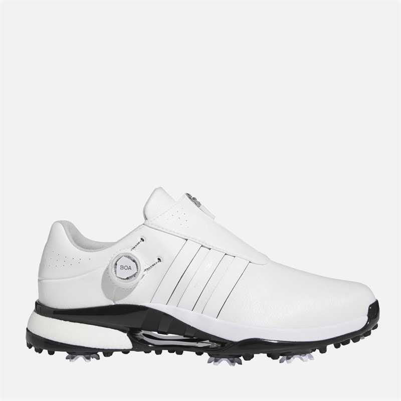 adidas Mens Tour360 24 BOA Boost Waterproof Golf Shoes White/White/Core Black - Image 1