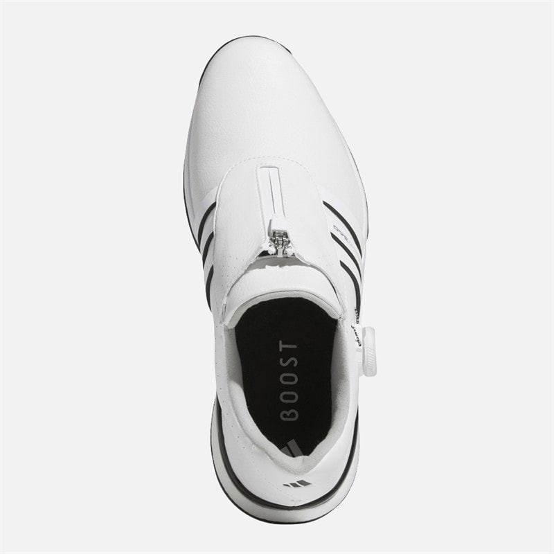 adidas Mens Tour360 24 BOA Boost Waterproof Golf Shoes White/White/Core Black - Image 4