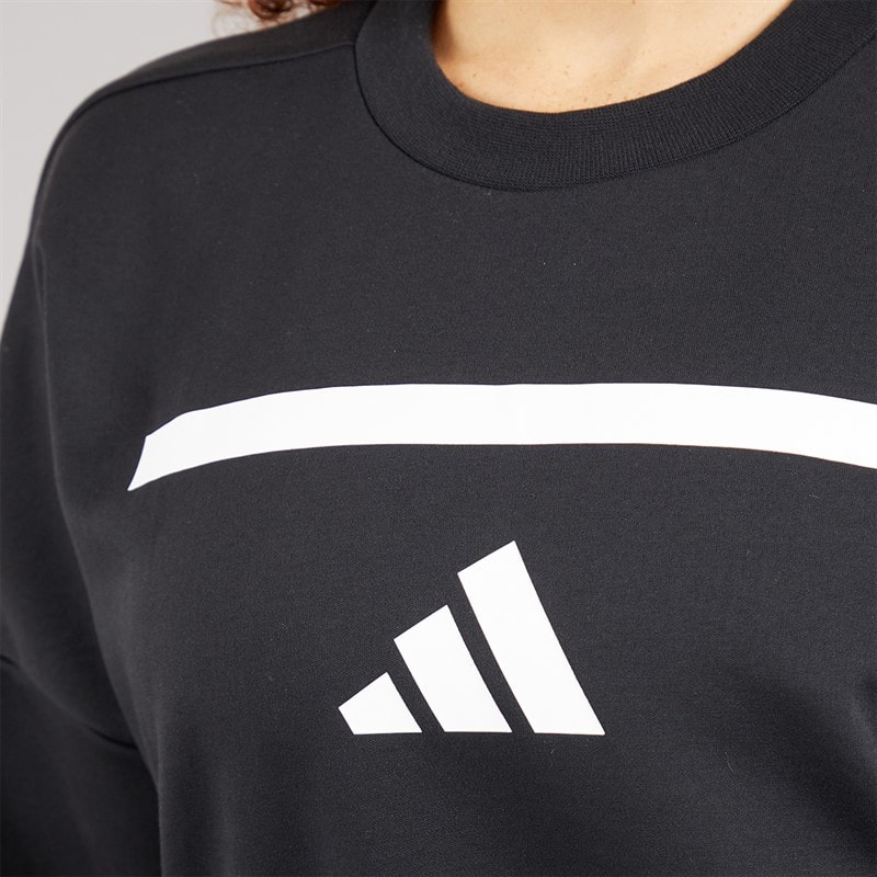 adidas Womens Z.N.E. Sweatshirt Black/White - Image 3