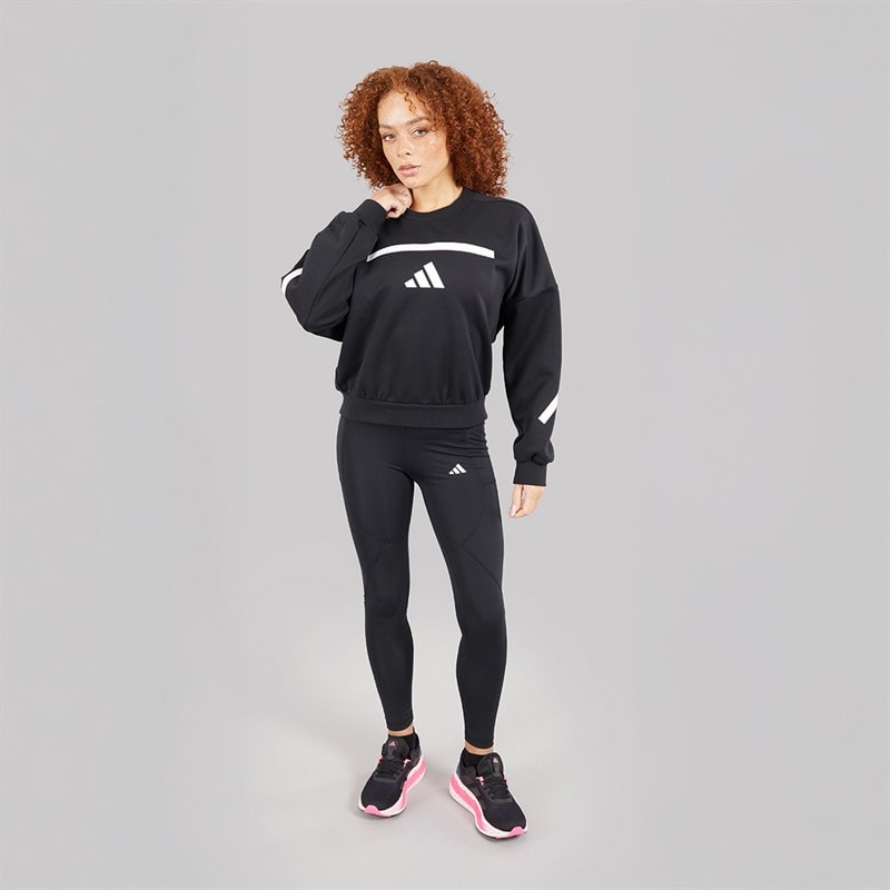 adidas Womens Z.N.E. Sweatshirt Black/White - Image 4
