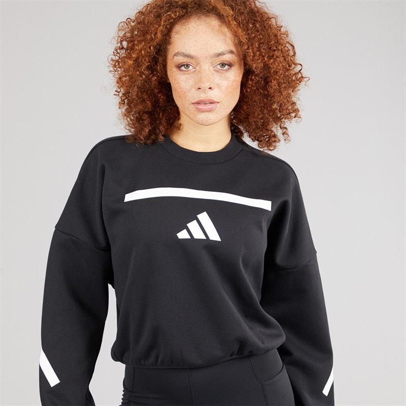 adidas Womens Z.N.E. Sweatshirt Black/White - Image 5