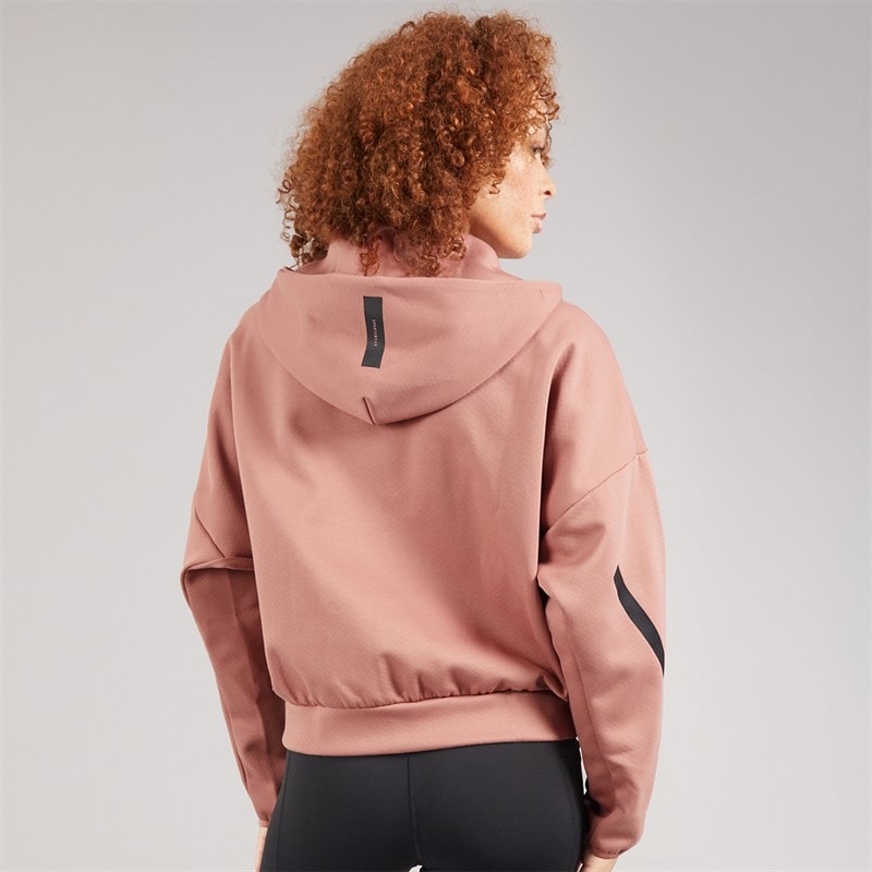 adidas Womens Z.N.E. Full Zip Hoodie Warm Clay - Image 2