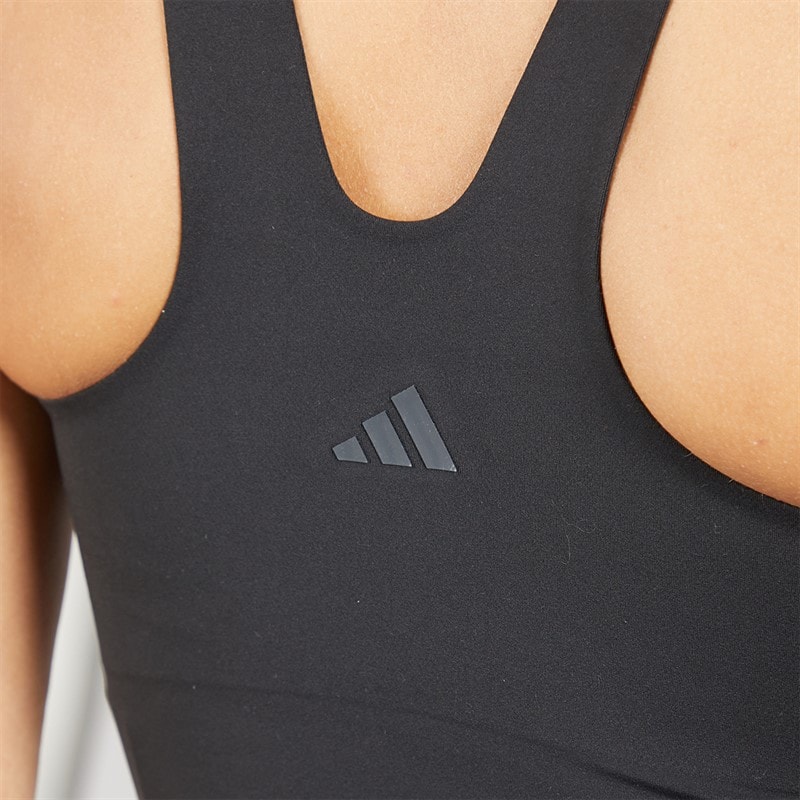 adidas Womens All Me Long Line Medium Support Bra Tank Top Black - Image 5