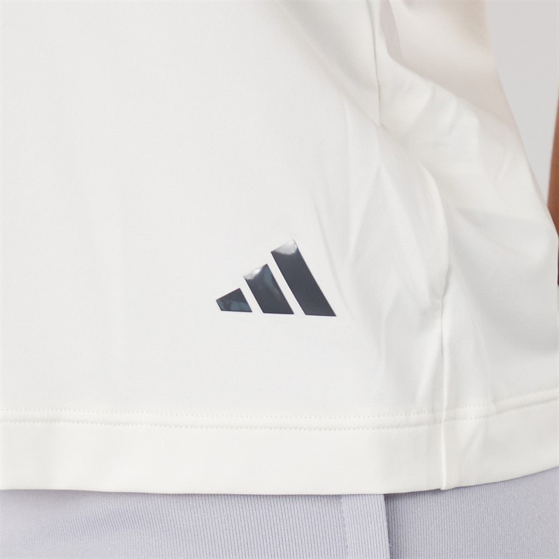adidas Womens Climacool Yoga T-Shirt Cloud White - Image 3