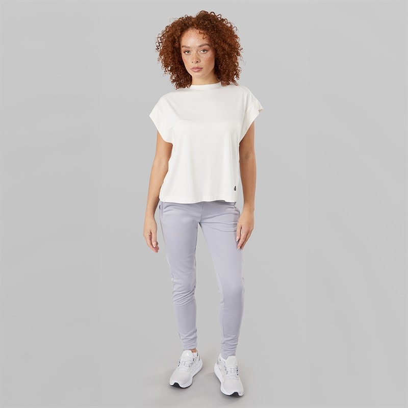 adidas Womens Climacool Yoga T-Shirt Cloud White - Image 4