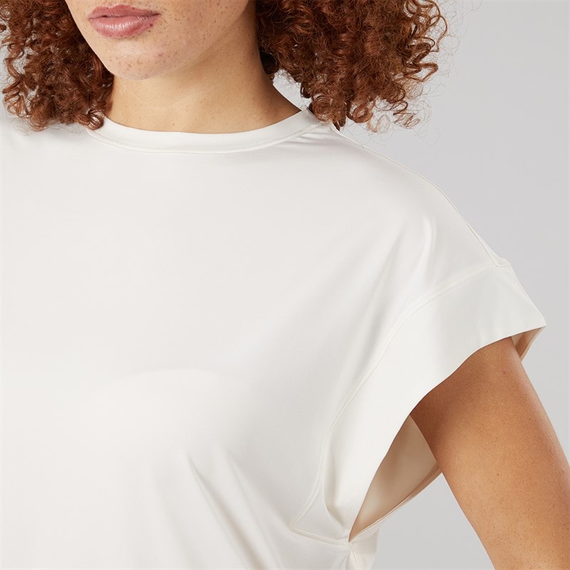 adidas Womens Climacool Yoga T-Shirt Cloud White - Image 5