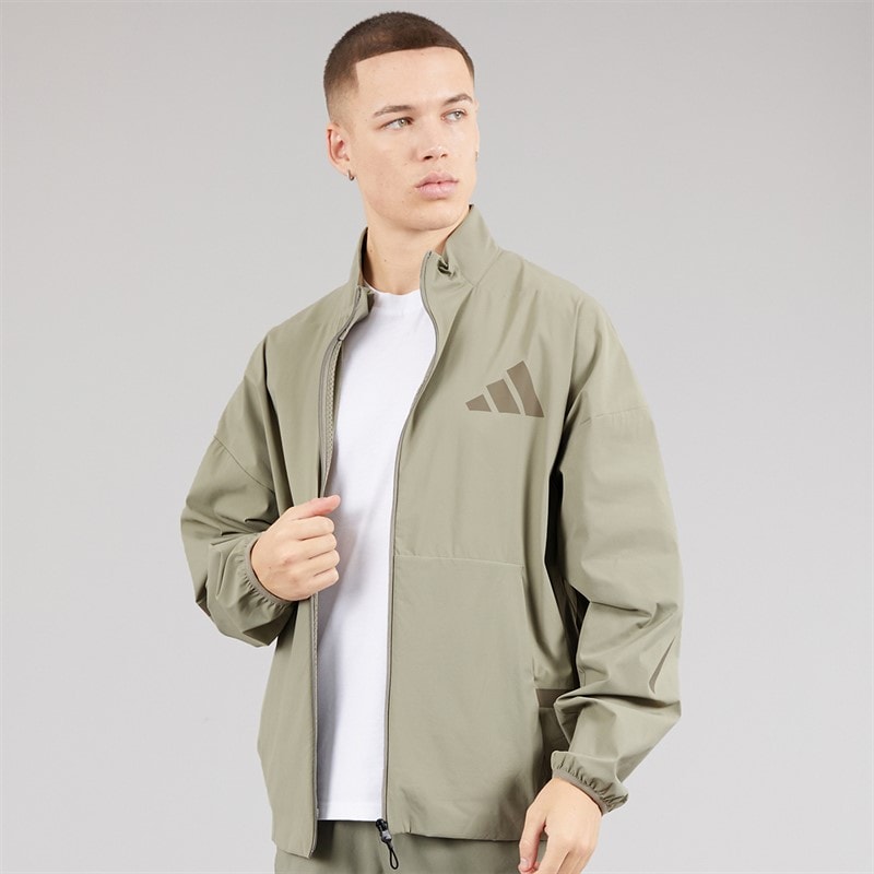 adidas Mens Z.N.E. Woven Track Jacket Putty Beige - Image 3