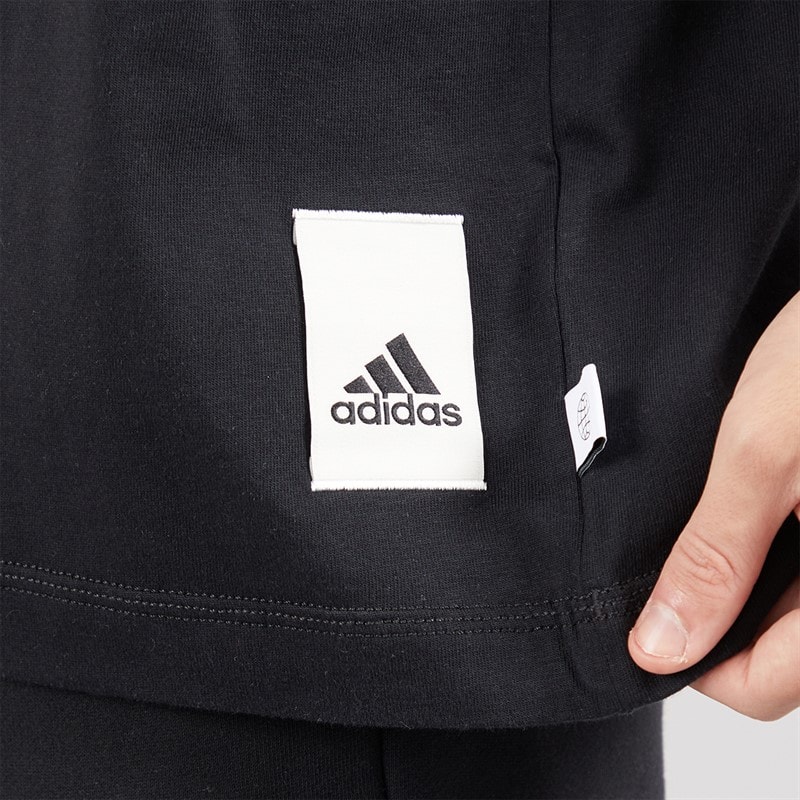 adidas Mens Lounge T-Shirt Black - Image 3