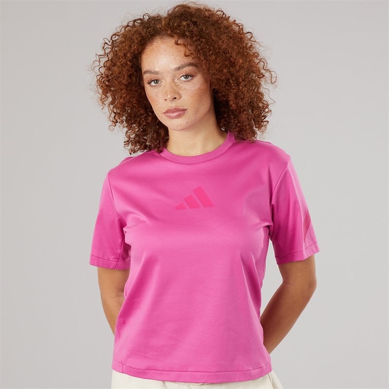 adidas Womens Z.N.E. T-Shirt Semi Lucid Fuchsia