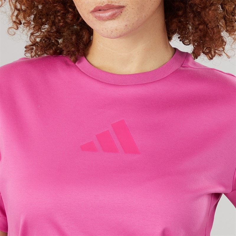 adidas Womens Z.N.E. T-Shirt Semi Lucid Fuchsia - Image 3