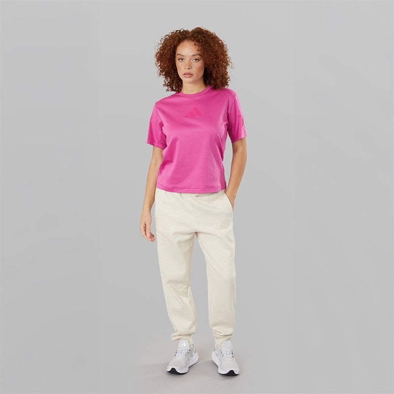 adidas Womens Z.N.E. T-Shirt Semi Lucid Fuchsia - Image 4