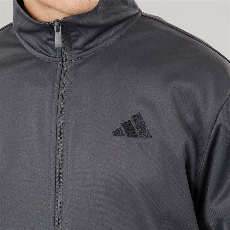 adidas Mens Dayready 3-Stripes Track Jacket Grey Six - Image 5